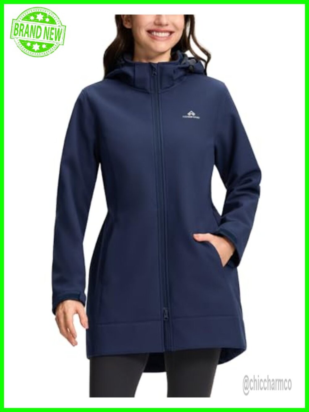 Pioneer Camp Women's Softshell Jacket Fleece Lined 30K Waterproof Windbreaker